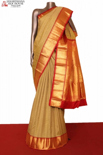 Zari Checks Kanjeevaram Silk Saree